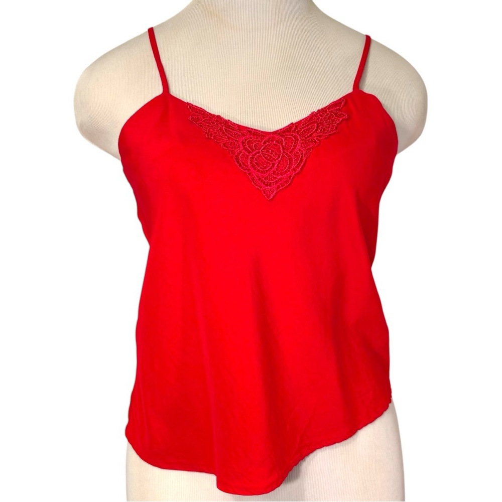 Red Spaghetti Straps Cami Top